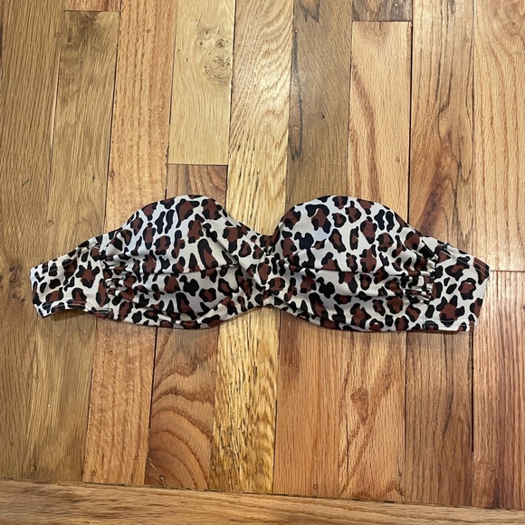 Leopard Print Bandeau Swimsuit